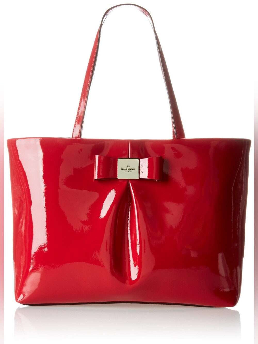 Kate Spade Red Patent Tote with Bow Accent***